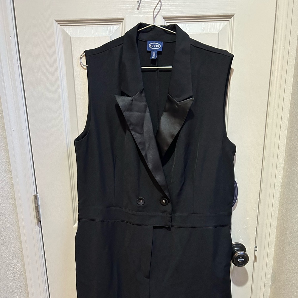 black tuxedo jumpsuit